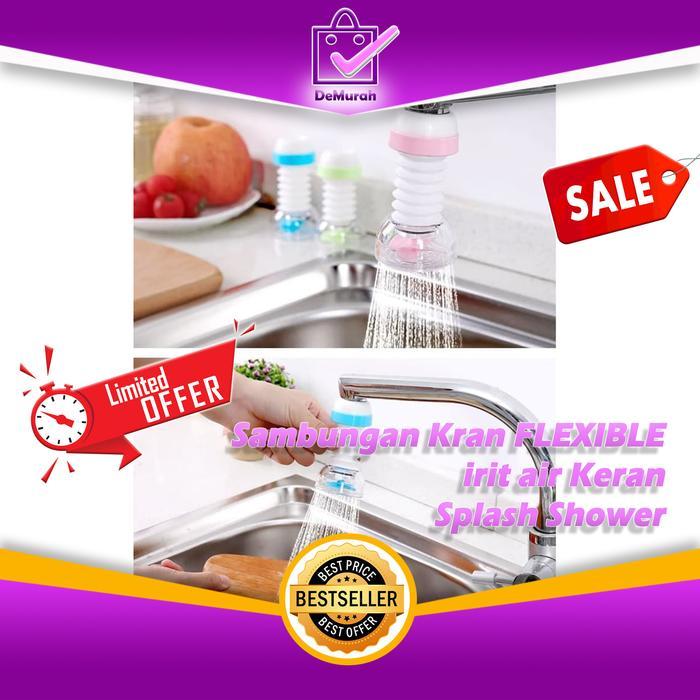 TERBARU Sambungan Kran FLEXIBLE irit air Keran Splash Shower Plastik 360 Derajat Hemat 50% Air