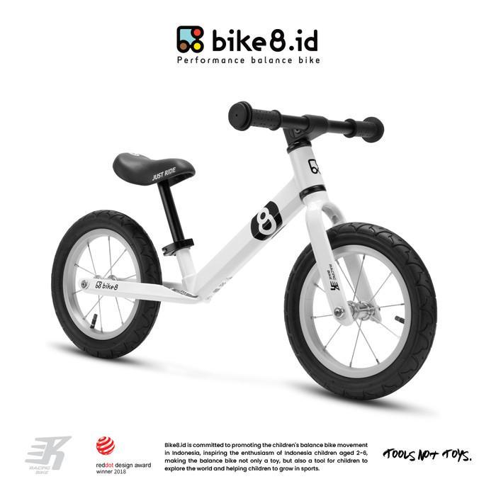 BIKE8 ChildrenBalance Bike / Push Bike - Sepeda Anak - White