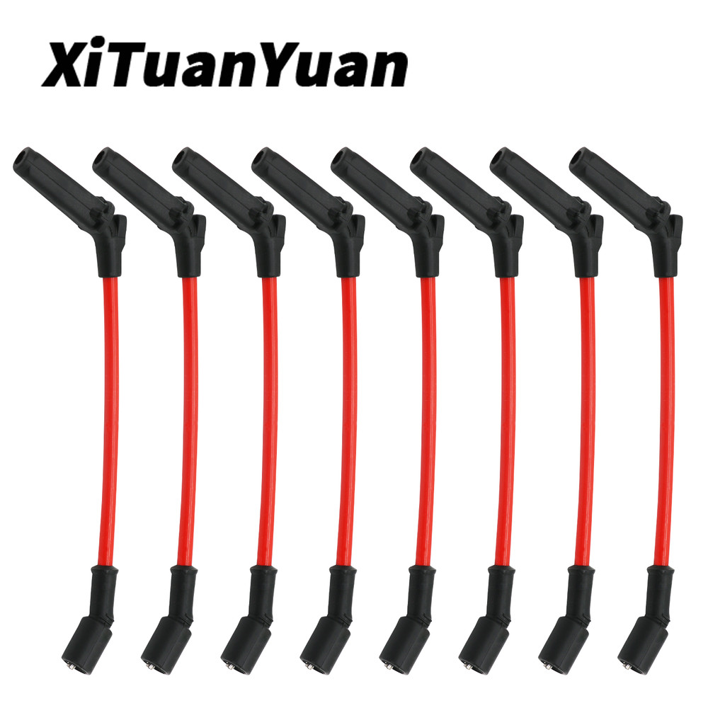 8Pcs High Performance Spark Plug Ignition Wire for 2000-2009 Chevy GMC V8