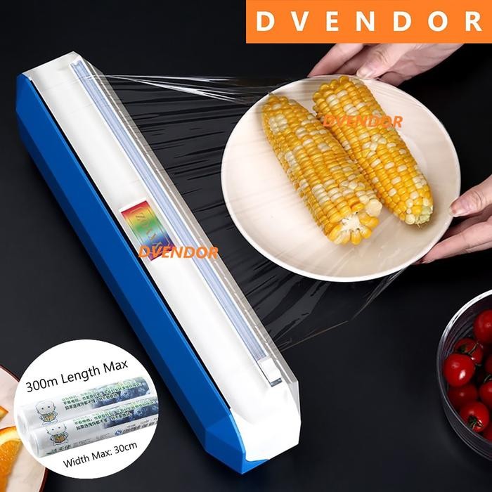 CLING WRAP DISPENSER ALAT TEMPAT PEMOTONG PLASTIC WRAP SLIDE 300m