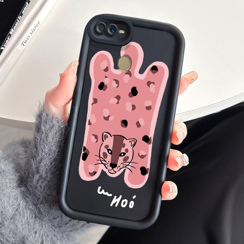 Casing Hp OPPO A7 OPPO A5s OPPO A12 OPPO A12S A11k Case Macan Pink Cover Phone Shell lembut Softcase