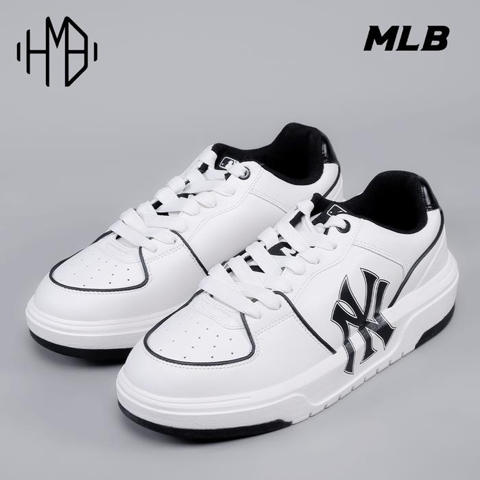 MLB Korea NY Yankees Liner Black Chunky Sneakers White