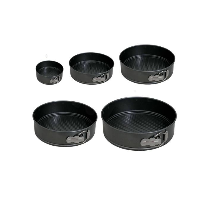 Loyang Bulat Bongkar Pasang Teflon Cetakan Kue Cake Pan HL A 033 Hitam Kitchenware loyang bolu jadul