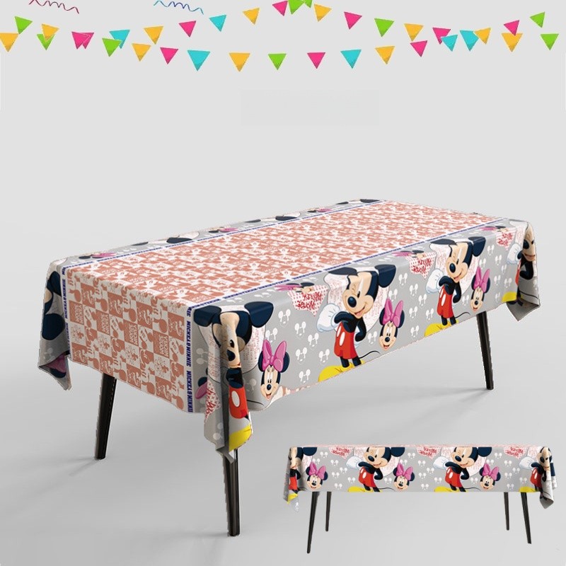 Mickey Minnie Tablecloth Decoration Mickey Mouse Tablecloth Table Cloth Table Cover Baby Shower