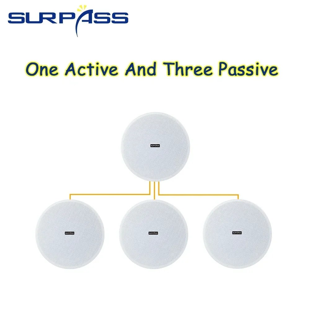 5.25inch Bluetooth Ceiling Speaker Home Theater Speaker Built-in Class D Digital Amplifier Ceiling B