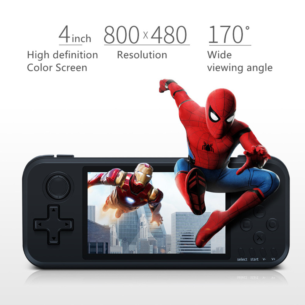 Best 4 inch Portable Game Console 32/64GB with 5000 games for ps1 Arcade Mame 8/16/32/64/128 bit gam