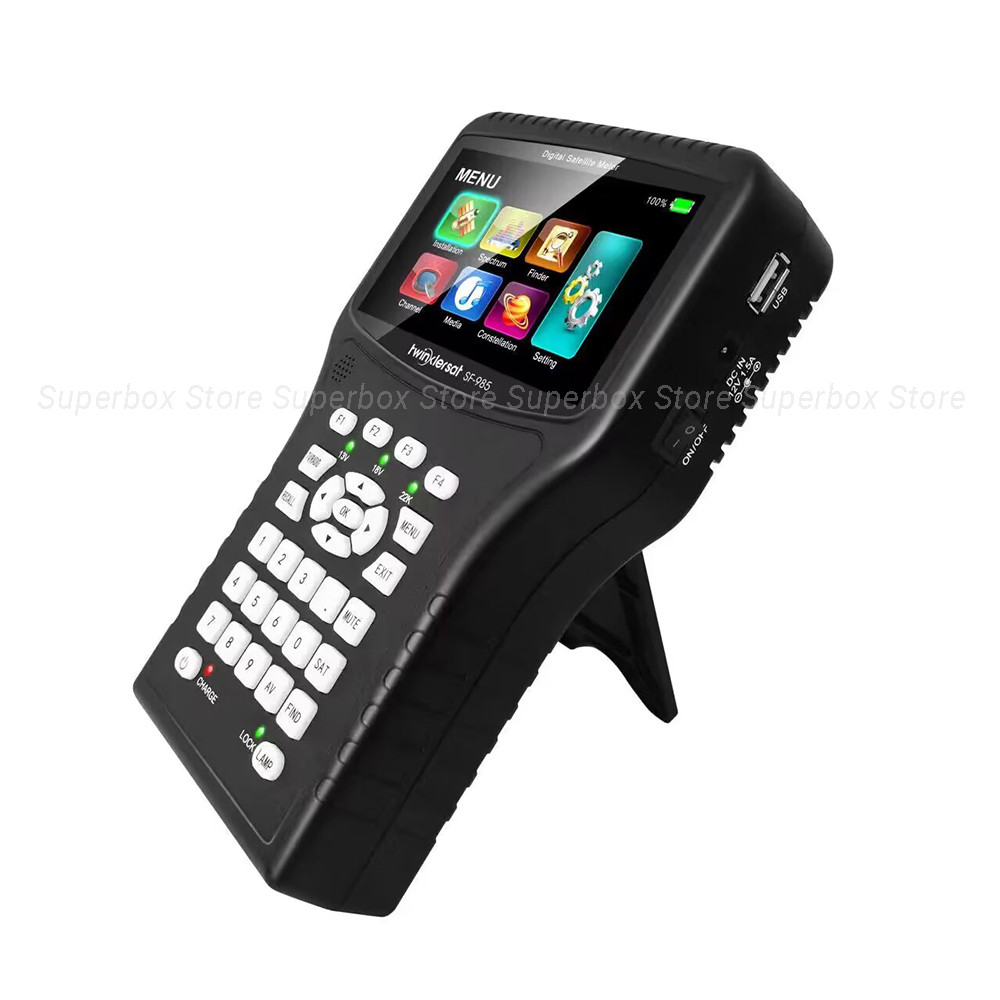 2023 Twinkler SF985 H.264 DVB-S2 DVB-S Digital Satellite Finder CCTV Camera Tester 4.3 inch 4000mAh/