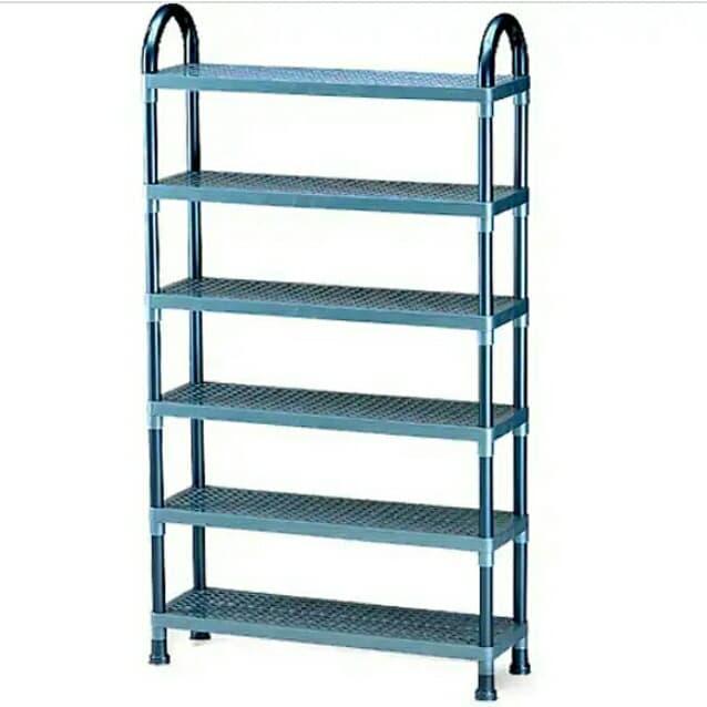 Rak Sepatu/Sendal Plastik, Lion Star, Susun 6.