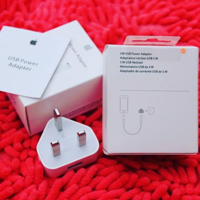 CHARGER IPHONE 5 / 6 / 7 ADAPTOR DAN KABEL LIGHTNING ORIGINAL