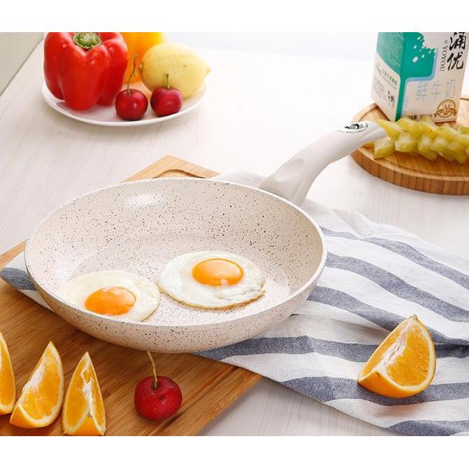 Teflon Keramik Wajan Ful Keramik Teflon Frying Pan Ceramic Marble 24Cm