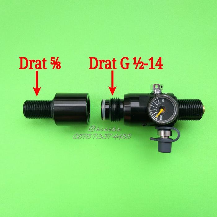 Adaptor/Sambungan Regulator Paintball Drat Luar 5/8