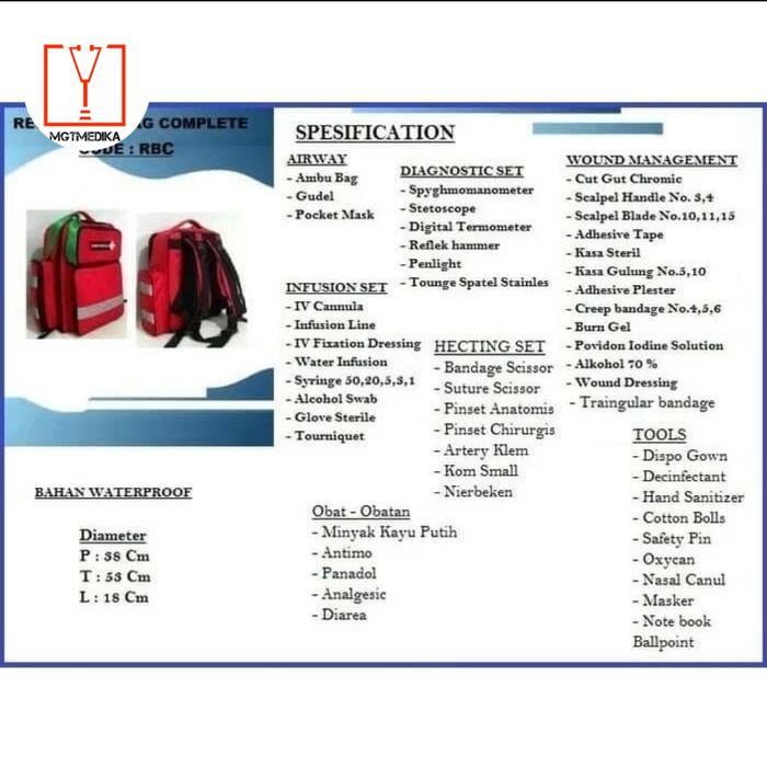 Tas Emergency Kit Plus Isi / Tas Emergency Ambulance