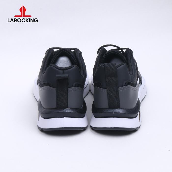 Larocking - Phoenix Hitam Abu Sepatu Sneakers Casual Gym