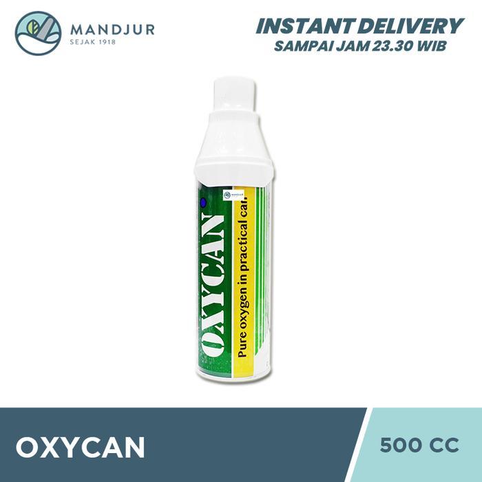 Oxycan Green Kaleng 500 cc - Oxygen / Oksigen Portable
