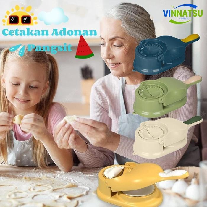 Vinnatsu Adonan Alat Press Pembuat Kulit Pastel Alat Cetak Kulit Pangsit Cetakan Pastel Gyoza