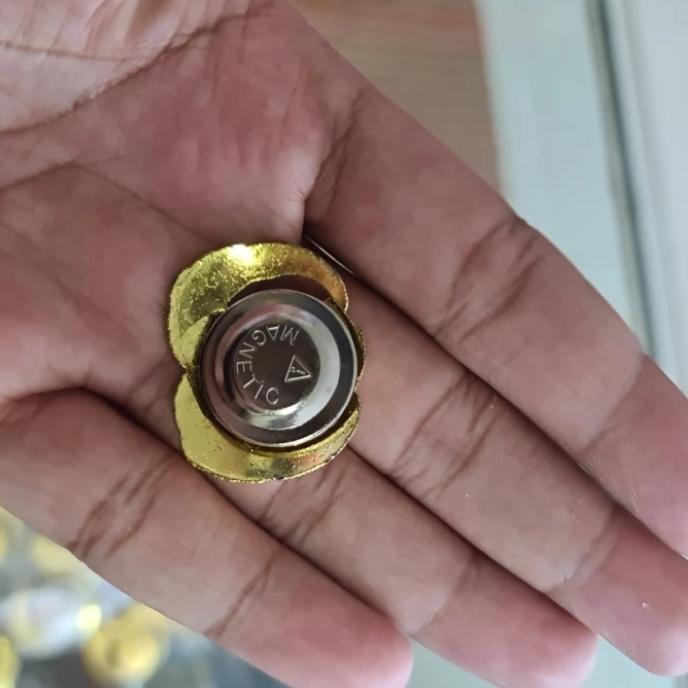 nfe3- Pin Nama Dada Magnet Dan Pin Korpri Satu Set