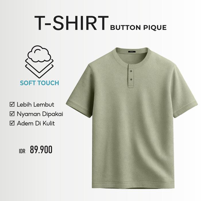 ORIGINAL T Shirt PiEv Sage Green Man Kaos Tshirt KBAAA READY STOCK