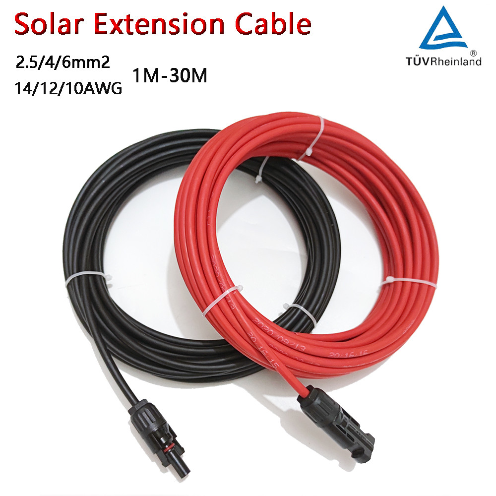 6mm2 4mm2 2.5mm2 10AWG 12AWG 14AWG Solar PV Panel Extension Copper