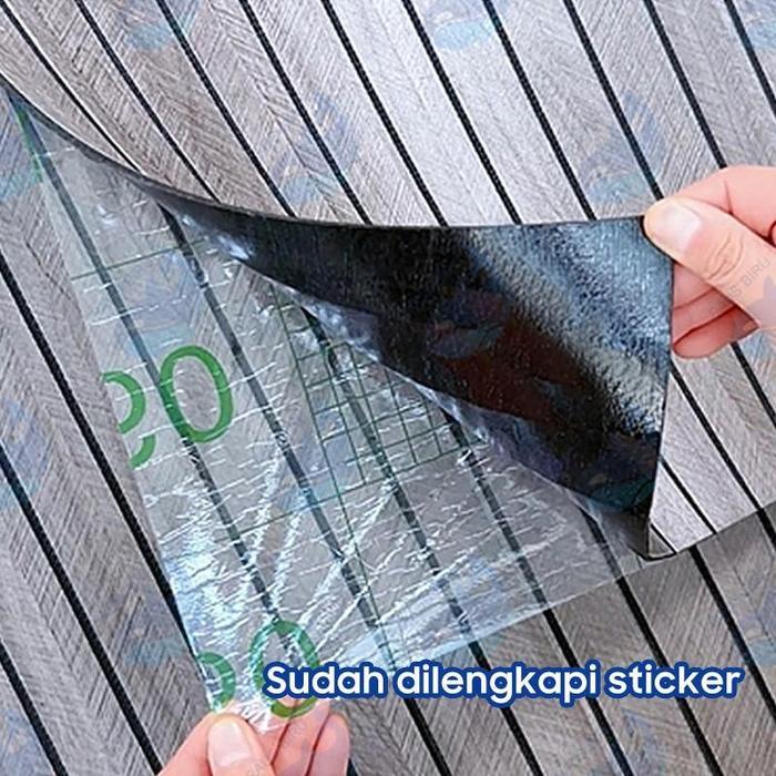 Paus Biru - Wallpaper Dinding 3D Peredam Suara 30X60Cm Sticker Tembok Kamar Tidur Backdrop Tv