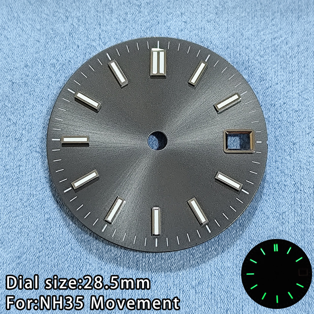 28.5MM Dial NH35 Dial 28.5mm NH35 Watch Dial For NH35 Movement Men's Watch Accessories NH35 Green