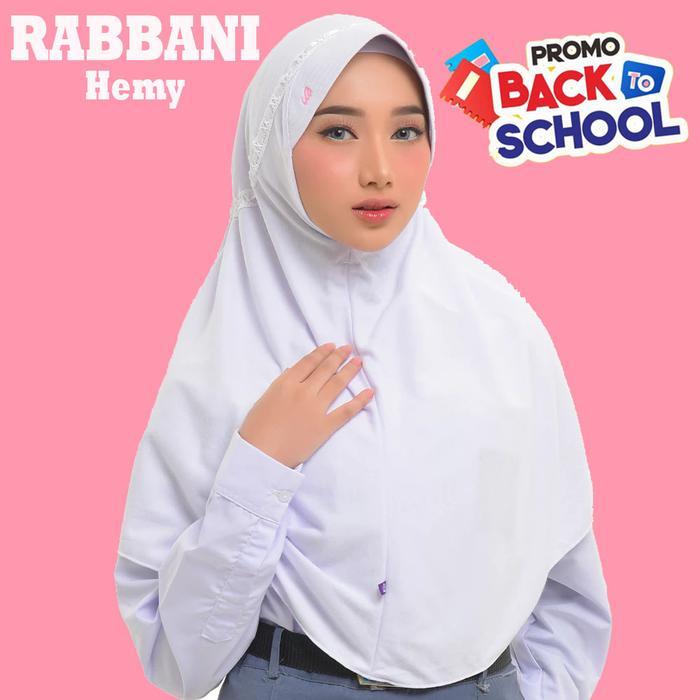 Whimsicaliler// Rabbani Ori- Kerudung Rabbani Asli Hemy (Pita Melingkar) Kerudung Sekolah Jilbab