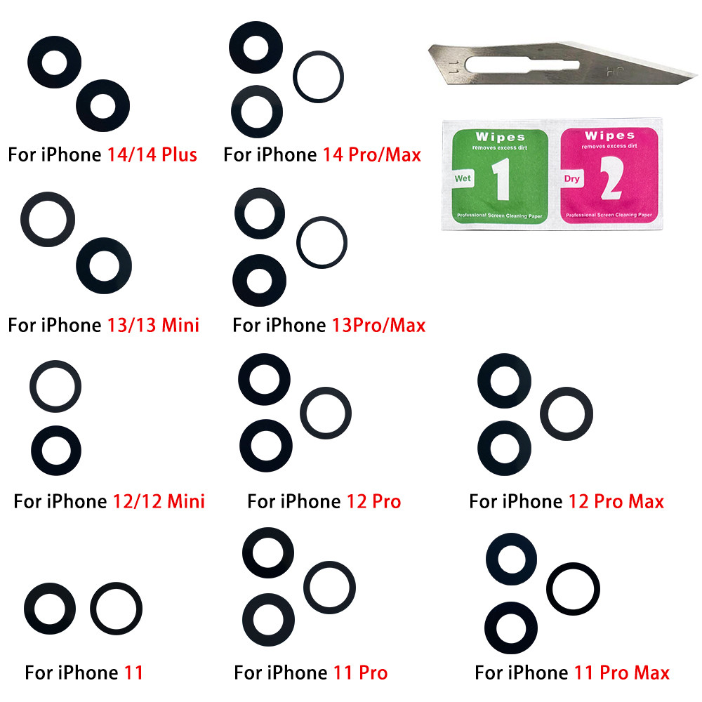 Camera Glass Lens Back Rear Camera Glass Lens with Glue Replacement Repair Spare Parts For IPhone 11