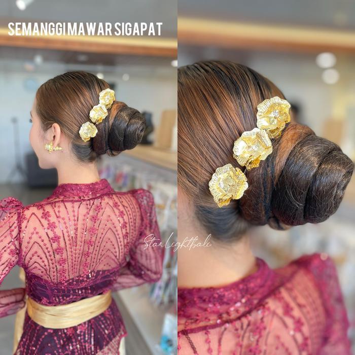 BERKUALITAS STARLIGHT BALI - Semanggi Mawar Sigapat / Aksesoris Rambut / Semanggi Bali / Aksesoris