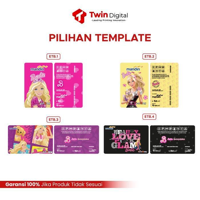 E-MONEY CARD MANDIRI TAP BARBIE'S EDITION - KARTU TOLL EDISI BARBIE