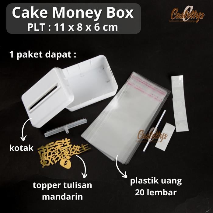 Terbaru Kotak Kue Tarik Uang Cake Money Box Untuk Cake Ultah Anniversary Dll