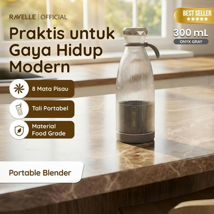 Ravelle Purea Blender Portable Ravelle 300Ml Usb Rechargeable - Blender Jus Buah Smoothie Milkshake