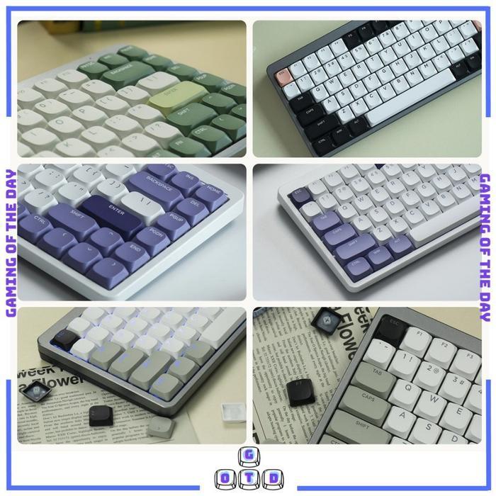 Terlaris Low Profile Keycaps For Windows And Mac Matcha Green Keycaps Normcore Grey Keycaps Skyline