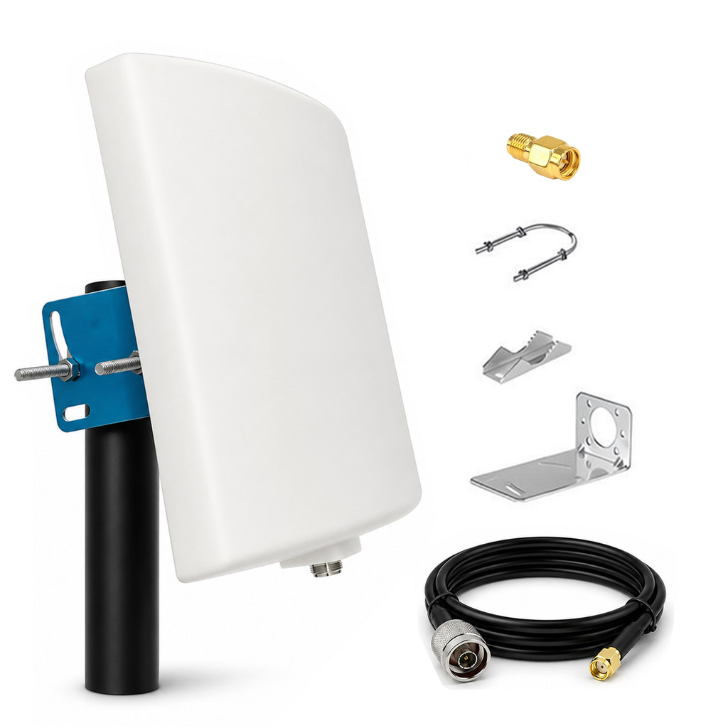 WiFi Antenna Outdoor Long Range,Directional,Dual Band WiFi Pane 2.4GHz 5.8GHz 5GHz,15dBi,for WiFi
