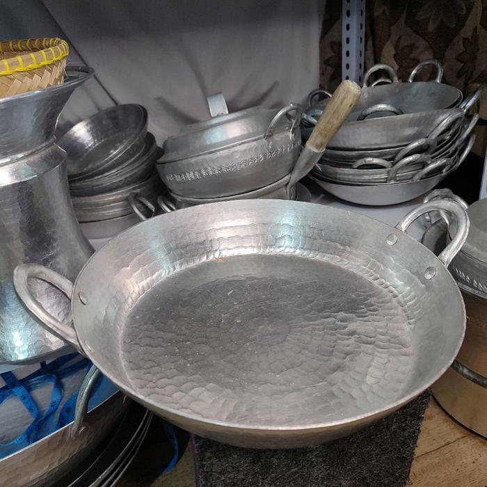 wajan datar alumunium asli garut ukuran 25cm dan 28cm %original