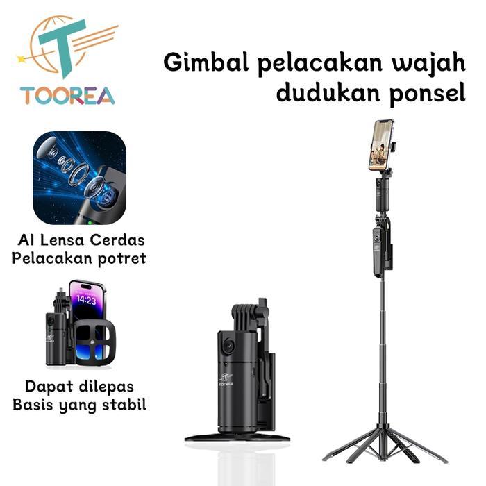 Kualitas Terbaik Toorea Auto Face Tracking Gimbal Stabilizer Handphone Stabilizer 360 Pelacakan