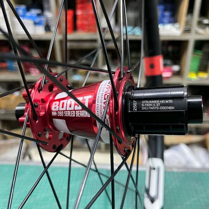 Wheelset Velg Set MTB 29 Dominate Hub Strummer HM-380 BOOST TA 15 x 110 12 x 148 6 Pawls Tawon