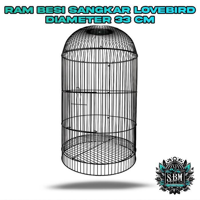 ASLI RAM BESI SANGKAR KANDANG BURUNG LOVEBIRD KENARI PARKIT DIAMETER 33CM RAM BESI SANGKAR LOVEBIRD