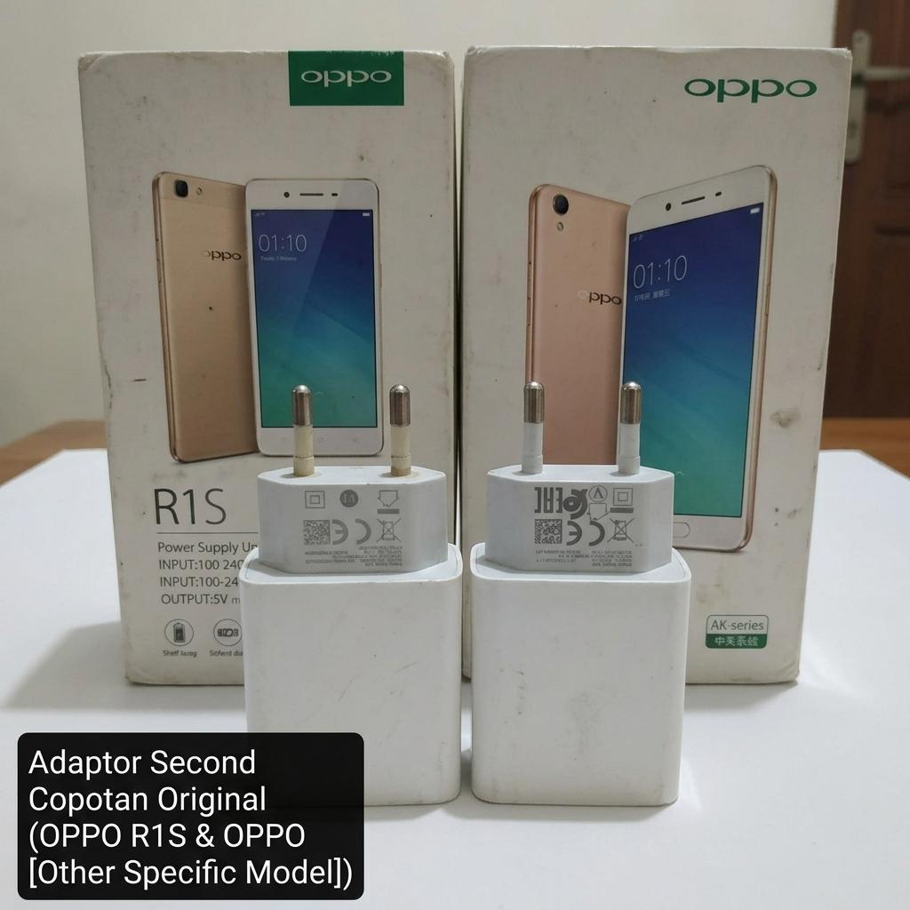 Charger OPPO AK931YHID Bekas Original Adapter Standard Charging 5V1A OPPO R1S