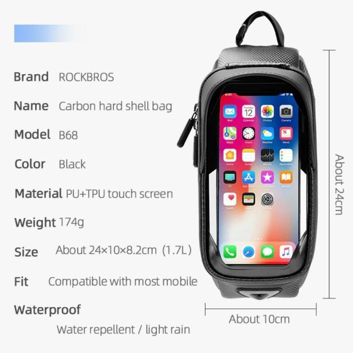 Diskon Rockbros B68 Tas Sepeda Waterproof Mtb Roadbike Top Tube Frame Bag Termurah