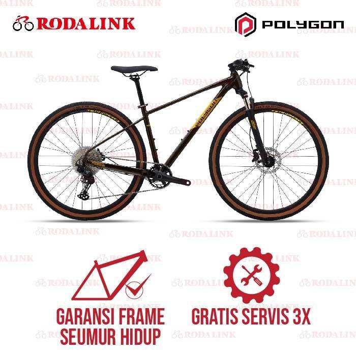 Polygon Sepeda Perkotaan Hybrid Heist 7 - Heist X7 | Sepeda Urban Hybrid Perkotaan Gravel - Brown, S