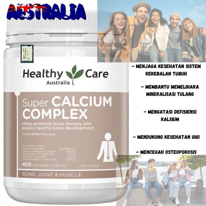 PROMO HEALTHY CARE SUPER CALCIUM COMPLEX 400 CHEWABLE TABLETS