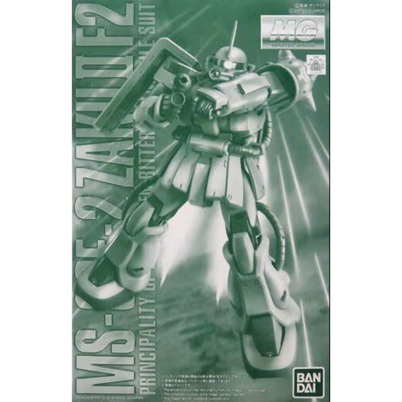 Bandai Original MG 1/100 Anime MS-06F-2 ZAKU F2 Action Figure Assembly Model Toys Collectible Model