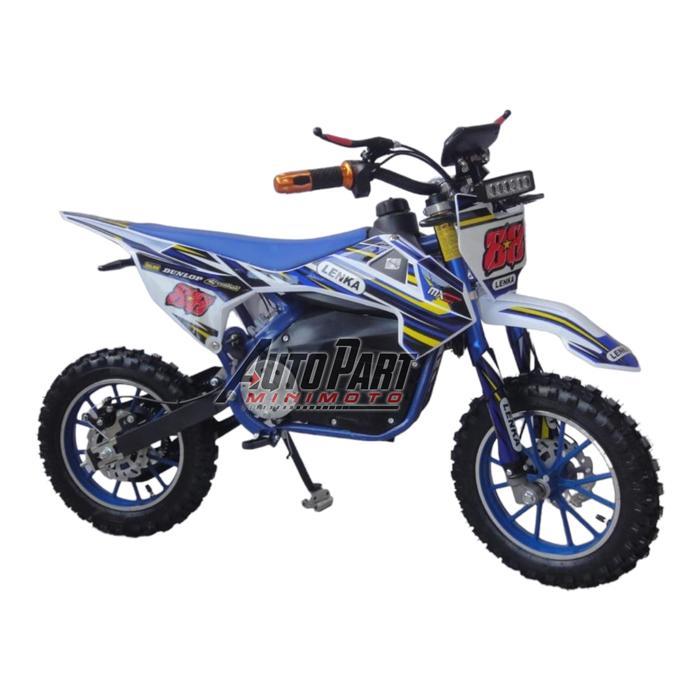 MINI TRAIL LISTRIK - TRAIL MINI ELEKTRIK - MINI TRAIL BATERAI 36V 500W - Biru
