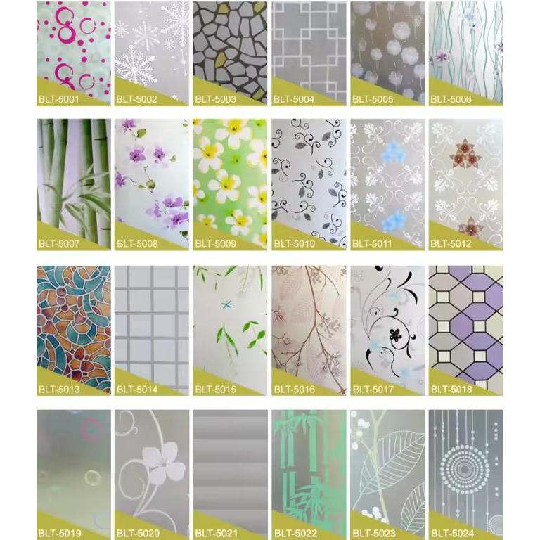 Sticker Kaca Jendela/Stiker Kaca/Kaca Film Rumah/Pelapis Kaca Sanblast Polos Motif Kotak Lebar 90cm