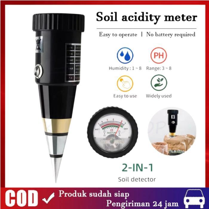Premium Ready Stock,CodAlat Penggukur Tanah Soil Ph Mete 2 In 1 Pen Type Ph Meter Soil Analyzer