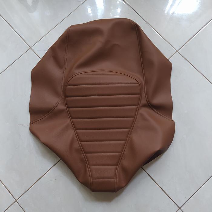 Jok Motor Nyaman Kulit Jok Vespa Lx S Coklat Mbtech Jok Motor Nyaman Untuk Perjalanan Jauh/Sale