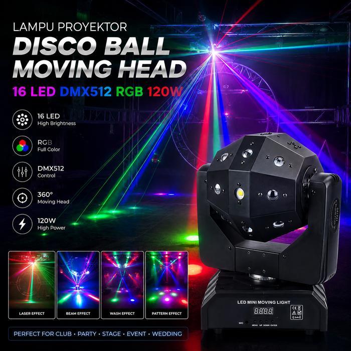 Lampu Lighting Laser Panggung LED Beam RGB Moving Head Lampu Disco