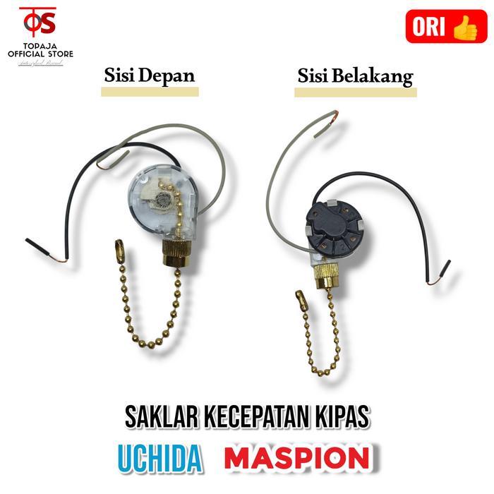 Switch Waitch Motor Kipas MASPION UCHIDA Model Plafon - Saklar Kipas Angin Plafon Maspion 3 Speed