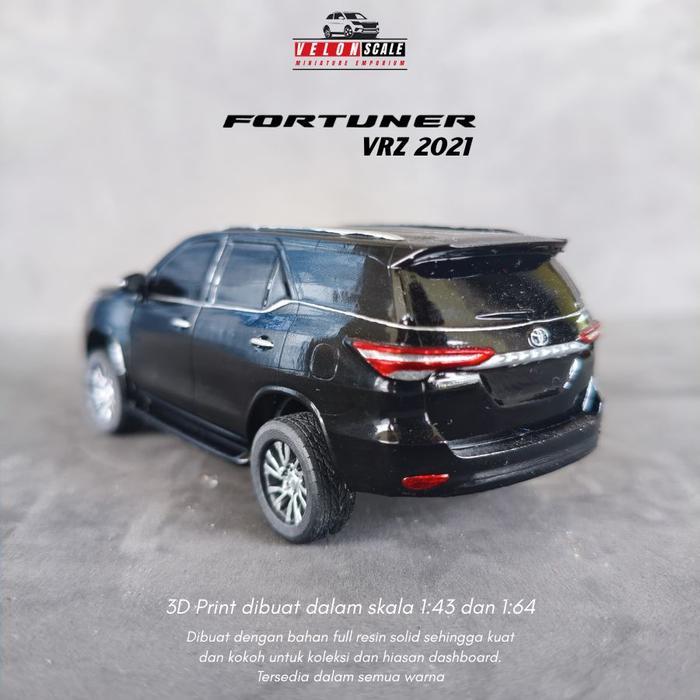 TERBARU Diecast Mobil Toyota Fortuner VRZ 2021 3d Print Skala 1:43. Bisa Custom Platnomor,aksesoris