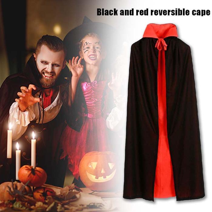 ASLI Jubah Drakula Jubah Hallowen Jubah Penyihir Jubah Sihir Cosplay Vampir Kematian Kostum