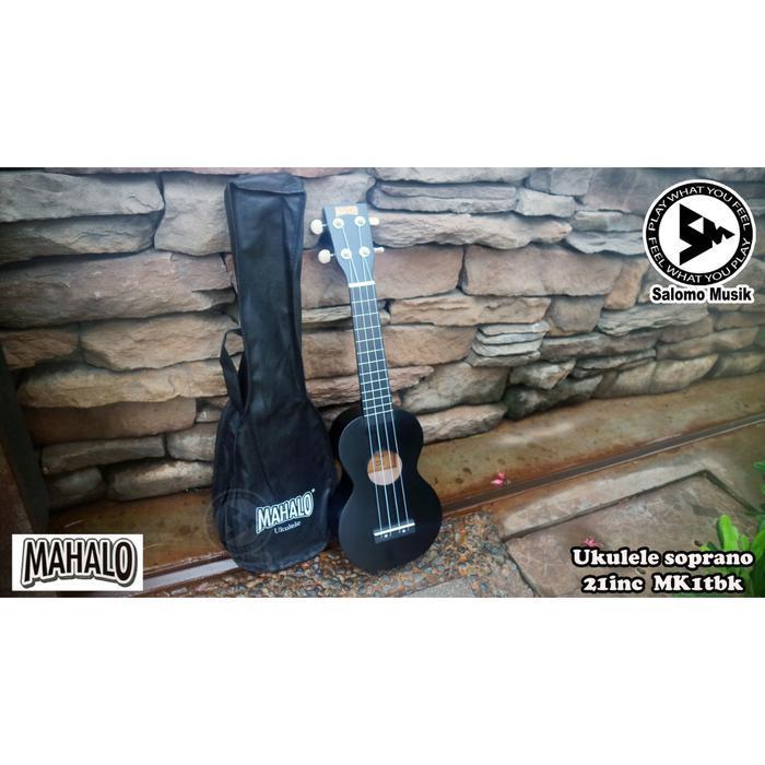 Ukulele Mahalo Soprano 21" + Softcase Varian Warna - Hitam